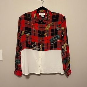 Jordan Vintage Button Up Equestrian Shirt